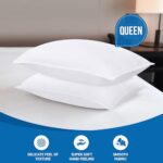 Utopia Bedding Bed Pillows for Sleeping (White), Queen Size, Set of 2, Hotel Pillows, Cooling Pillows for Side, Back or Stomach Sleepers