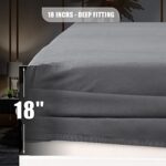 MOONQUEEN 2 Pack Lightweight Bedding Fitted Sheets – Soft Microfiber Bottom Sheet – Deep Pocket – Shrinkage and Fade Resistant – Easy Care (Queen, Grey)