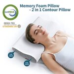 Neck Pillow Memory Foam for Pain Relief Bed Pillow for Sleeping, Ergonomic Orthopedic Cervical for Neck and Shoulder Pain, Side Back Stomach Sleeper